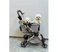 JoPet Poussette pour chiens de petite taille et medlium, cadre en alliage d'aluminium, poussette pour chien et chat, chariots pliables, transporteur, pliage automatique à une main, roue à dégagement