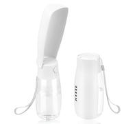 JOPHEK 550ML Bouteille d'eau pour Chien Chat, Distributeur d'eau Portable Gourde avec Bouton Lock et Filtre à Charbon Actif Convient pour Le Camping Le Randonnée
