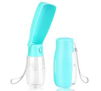 JOPHEK 550ML Bouteille d'eau pour Chien Chat, Distributeur d'eau Portable Gourde avec Bouton Lock et Filtre à Charbon Actif Convient pour Le Camping Le Randonnée