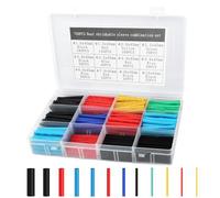 JOPHEK Gaine Thermorétractable, 750 Pièces Gaines Thermorétractables avec Ratio 2:1, Fil Electrique Kit de Tube de Câble Thermorétractable D'isolation Électrique avec Boîte (5 Couleurs/12 Tailles)