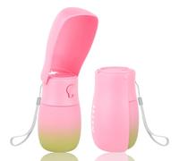 JOPHEK Gourde portable 300 ml pour animaux de compagnie, pliable à 180 °, anti-fuite, avec filtre à charbon actif, pour promenade quotidienne, voyage, camping