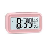 JOPHEK LCD Horloge Digitale Réveil, Réveil De Voyage avec Température Date Snooze, Horloge Numérique sans Tic-Tac pour Chambre Bureau de la Famille