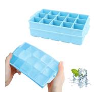 JOPHEK Moule à Glaçons, 2 Pièces 30 Compartiments Bac à Glaçons en Silicone, Glçons Carrés 3,5cm pour Cocktails, Whisky, Vin, Fruits, Purées de Fruits, Glaces