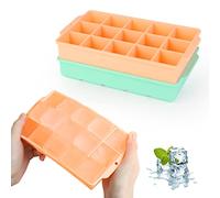 JOPHEK Moule à Glaçons, 2 Pièces 30 Compartiments Bac à Glaçons en Silicone, Glçons Carrés 3,5cm pour Cocktails, Whisky, Vin, Fruits, Purées de Fruits, Glaces