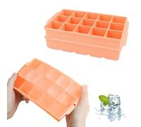JOPHEK Moule à Glaçons, 2 Pièces 30 Compartiments Bac à Glaçons en Silicone, Glçons Carrés 3,5cm pour Cocktails, Whisky, Vin, Fruits, Purées de Fruits, Glaces