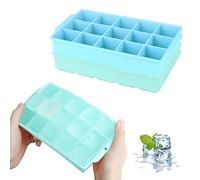 JOPHEK Moule à Glaçons, 2 Pièces 30 Compartiments Bac à Glaçons en Silicone, Glçons Carrés 3,5cm pour Cocktails, Whisky, Vin, Fruits, Purées de Fruits, Glaces