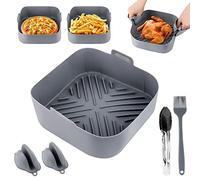 JOPHEK Moule Silicone Air Fryer Set, 5 Pack Accessoires pour Friteuses - Panier Friteuse Silicone Air Fryer, Air Fryer Accessoires, 20cm