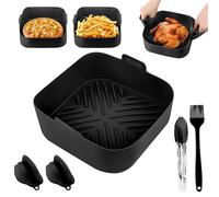 JOPHEK Moule Silicone Air Fryer Set, 5 Pack Accessoires pour Friteuses - Panier Friteuse Silicone Air Fryer, Air Fryer Accessoires, 20cm