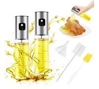 JOPHEK Spray Huile Cuisine, 2 Pièces 100ml Spray Huile D'olive Vaporisateur D'huile et de Vinaigre, Pulvérisateur D'huile Premium pour Cuisine et Friteuse D'air pour Griller, Salades, Fourm
