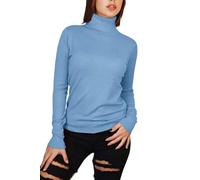 JOPHY & CO. 22053 pull femme col haut, denim, M