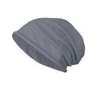 JOPHY & CO. Bonnet 100 % coton élastique et long unisexe pour adulte homme femme et enfant chapeau de style slouch léger cod.1213, gris foncé, Taille Unique