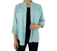 JOPHY & CO. Chemise Femme Manches Longues (cod. 66302), vert d'eau, Large