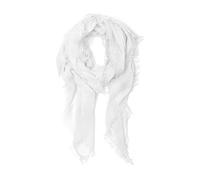 JOPHY & CO. Écharpe pour Femmes Homme Elégant et léger Etole rectangulaire douce en fibre d'eucalyptus Couleurs unies ou fantaisie (Blanc)