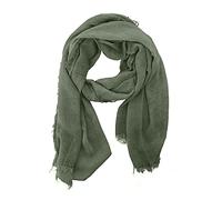 JOPHY & CO. Écharpe pour Femmes Homme Elégant et léger Etole rectangulaire douce en fibre d'eucalyptus Couleurs unies ou fantaisie (Militaire)