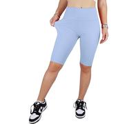 JOPHY & CO. Legging court au-dessus du genou pour femme, short extensible sous les vêtements (code 9821), lilas, XL