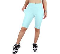 JOPHY & CO. Leggings pour femmes au-dessus du genou short extensible sous les vêtements (code 9821) - Bleu - M