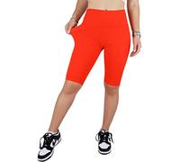 JOPHY & CO. Leggings pour femmes au-dessus du genou, short extensible sous les vêtements (code 9821) - Orange - L
