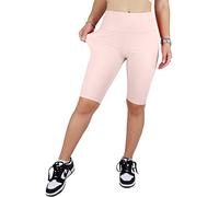 JOPHY & CO. Leggings pour femmes au-dessus du genou short extensible sous les vêtements (code 9821) - Rose - XL