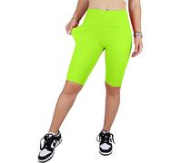 JOPHY & CO. Leggings pour femmes au-dessus du genou, short extensible sous les vêtements (code 9821) - Vert - S