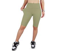JOPHY & CO. Leggings pour femmes au-dessus du genou, short extensible sous les vêtements (code 9821) - Vert - S