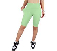 JOPHY & CO. Leggings pour femmes au-dessus du genou, short extensible sous les vêtements (code 9821) - Vert - XL