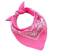 JOPHY & CO. Lot de 3, 5, 10 bandanas 100% coton pour femme, homme, enfant, couleur unie et/ou motif paisley, cod.A644, Fuchsia, Paisley, Set 20 pz
