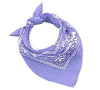 JOPHY & CO. Lot de 3, 5, 10 bandanas 100% coton pour femme, homme, enfant, couleur unie et/ou motif paisley, cod.A644, Lilas, Paisley, Set 1 pz