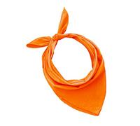 JOPHY & CO. Lot de 3, 5, 10 bandanas 100% coton pour femme, homme, enfant, couleur unie et/ou motif paisley, cod.A644, Orange, Couleur Unique, Set 10 pz