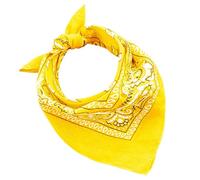 JOPHY & CO. Lot de 3, 5, 10 bandanas 100% coton pour femme, homme, enfant, couleur unie et/ou motif paisley, cod.A644, Jaune, Paisley, Set 20 pz