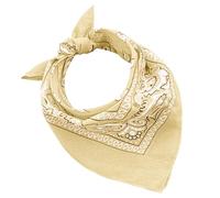 JOPHY & CO. Lot de 3, 5, 10 bandanas 100% coton pour femme, homme, enfant, couleur unie et/ou motif paisley, cod.A644, Beige, Paisley, Set 20 pz