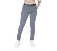 Jophy & Co. Pantalon chino élastique pour femme, avec ceinture (référence : 3008), gris foncé, L