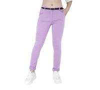 Jophy & Co. Pantalon chino élastique pour femme, avec ceinture (référence : 3008), lilas, S