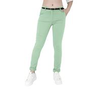 Jophy & Co. Pantalon chino élastique pour femme, avec ceinture (référence : 3008), Vert, M