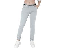 JOPHY & CO Pantalon élastique pour femme, chino avec ceinture (référence 3008), gris, S