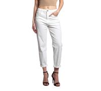 JOPHY & CO. Pantalon femme avec cinq poches en coton élastique (cod.1372), Blanc, XS