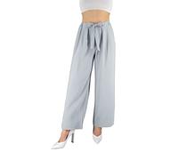 JOPHY & CO Pantalon femme élégant à taille haute avec nœud décoré (référence 6303), gris clair (ral 7035), XXL