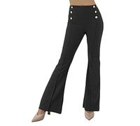 JOPHY & CO Pantalon patte d’éph pour femme (référence : 6648), Noir , XL