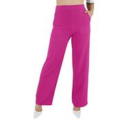 JOPHY & CO Pantalon pattes d’eph. en tissu léger, élastique et confortable, avec poches, pour femme (référence : 6503), fuchsia, L