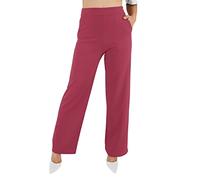 JOPHY & CO. Pantalon pattes d’éph en tissu léger, élastique et confortable, avec poches, pour femme (référence : 6503), Rose antique, XXXL