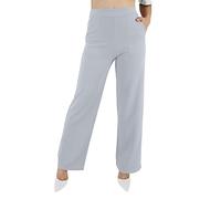 JOPHY & CO Pantalon pattes d’eph. en tissu léger, élastique et confortable, avec poches, pour femme (référence : 6503), gris clair (ral 7035), XL