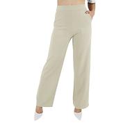 JOPHY & CO Pantalon pattes d’eph. en tissu léger, élastique et confortable, avec poches, pour femme (référence : 6503), beige, XXL