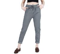 JOPHY & CO. Paper Bag Pantalon pour femme couleur unie (code 2999)