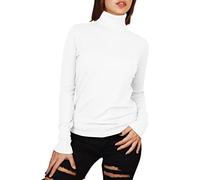 JOPHY & CO. Pull femme col haut (cod. 22053), blanc, L