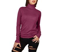 JOPHY & CO. Pull femme col haut (cod. 22053), bordeaux, XL