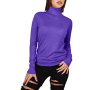 JOPHY & CO. Pull femme col haut (cod. 22053), violet, M