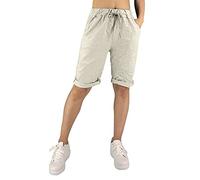 JOPHY & CO. Short, bermuda uni pour femme (référence produit : 3006), beige, M