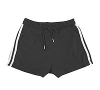 JOPHY & CO. Short de sport pour femme en coton avec cordon de serrage d'été confortable et respirant pour la maison décontractée Jogging Yoga et Fitness (cod. 7800), Noir 7813, XXL