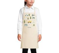JOPHY & CO. Tablier personnalisable pour enfants avec nom, multicolore, pour peinture, cuisine et activités créatives, code 8707, beige, taille unique