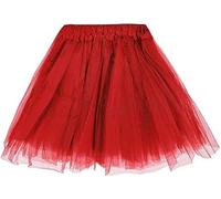 JOPHY & CO. Tutu d'adulte en Tulle Feste Danse (cod. 716), Rouge 40 cm, taille unique