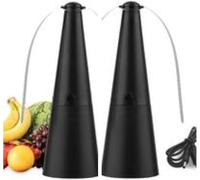 jopiuieo 2 Pièces Chasse Mouche De Table Rechargeable, Ventilateur De Table Anti Mouche, Repousse Mouches avec Lames Réfléchissantes pour Jardin Pique-Nique Barbecue Cuisine Camping Voyages Maison